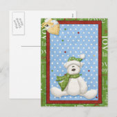 Polar Beer Kerst Kaarten Feestdagenkaart (Voorkant / Achterkant)