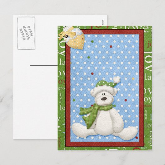 Polar Beer Kerst Kaarten Feestdagenkaart (Voorkant / Achterkant)