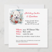 Polar Beer Kerst Lunch Party Thema Aangepaste teks (Achterkant)