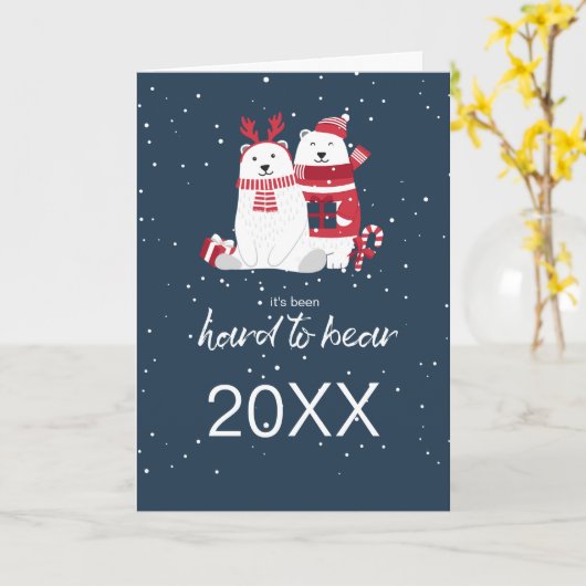 Polar Beer Kerst Nieuwjaar ID851 Kaart (Gele Bloem)