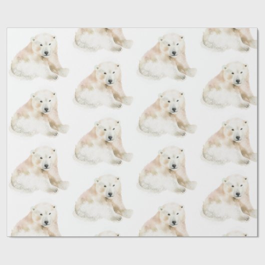 Polar Beer - Kerst Schattige Cadeaupapier (Vlak)