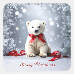 Polar Beer Kerst Vakantie Sticker