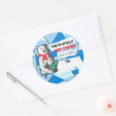 Polar beer kerst van de keuken van naar van ronde sticker (Envelop)