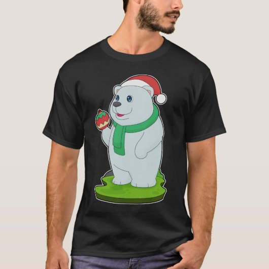 Polar beer kerstbel t-shirt (Voorkant)