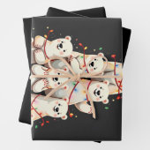 Polar Beer Kerstboom Vrolijk Kerstfeest Inpakpapier Vel (In situ)