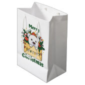 Polar Beer kerstbrief winterdieren Medium Cadeauzakje (Voorkant Gekanteld)