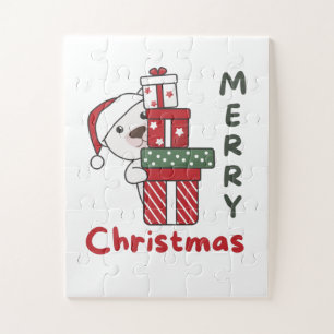 Polar Beer kerstcadeau winterdieren Legpuzzel
