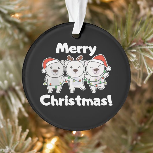 Polar Beer kerstdieren Polar Beren Merry Ornament (Boom)