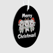 Polar Beer kerstdieren Polar Beren Merry Ornament (voorkant)