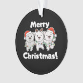 Polar Beer kerstdieren Polar Beren Merry Ornament (voorkant)