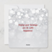 Polar Beer Kerstgroeten van Naam Familie Feestdagenkaart (Achterkant)