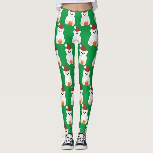 Polar beer kerstkerstkerstkerstkerstkerstkerstman  leggings (Voorkant)