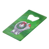 Polar Beer Kerstmis: groen Creditkaart Flessenopener (Achterkant Gekanteld)