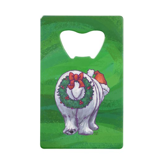 Polar Beer Kerstmis: groen Creditkaart Flessenopener (Achterkant)