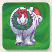 Polar Beer Kerstmis: groen Drankjes Onderzetter (Voorkant)