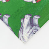 Polar Beer Kerstmis: groen Fleece Deken (Hoek)