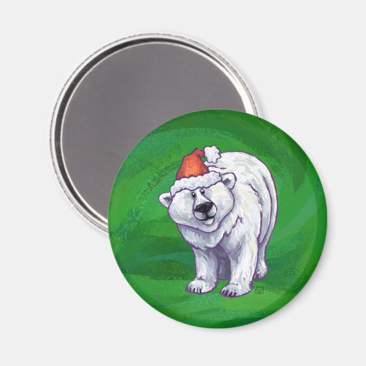 Polar Beer Kerstmis: groen Magneet (Voorkant / Achterkant)
