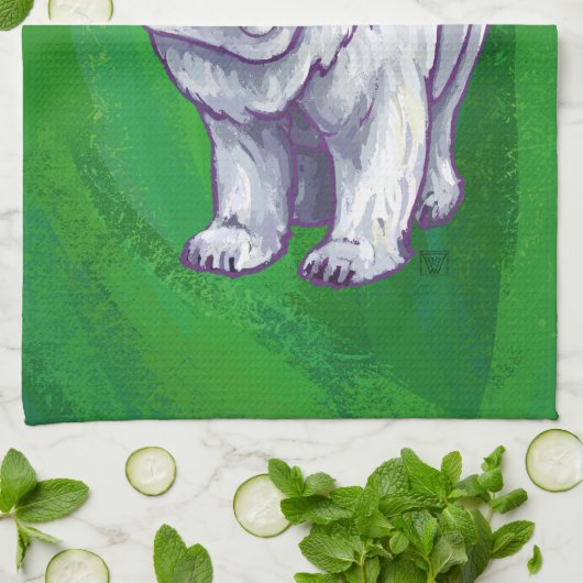 Polar Beer Kerstmis: groen Theedoek (Gevouwen)