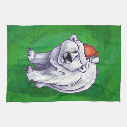 Polar Beer Kerstmis: groen Theedoek (Horizontaal)