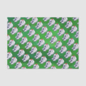 Polar Beer Kerstmis: groen Tissuepapier (Voorkant)