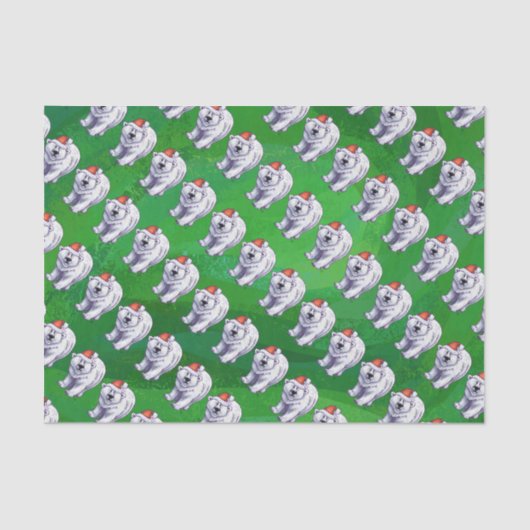 Polar Beer Kerstmis: groen Tissuepapier (Voorkant)