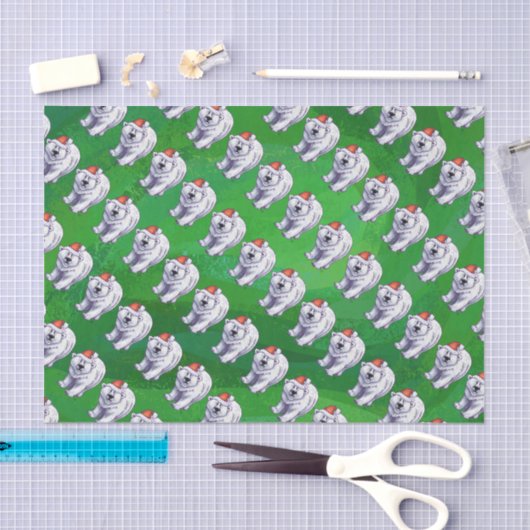 Polar Beer Kerstmis: groen Tissuepapier (Craft)