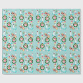 Polar Beer Kerstmis Sneeuwman Wrapping Papier (Vlak)