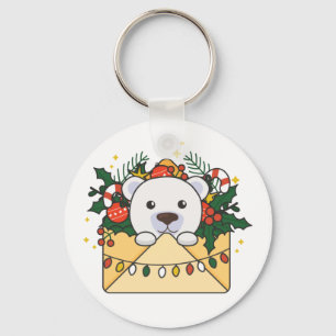 Polar Beer Kerstmis Winterdieren Polar K Sleutelhanger