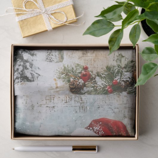 Polar Beer Kerstmiswinter winterleeftijd Decoupag Tissuepapier (Geschenk)