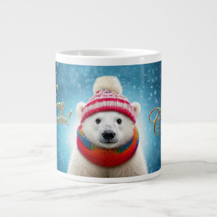 Polar Beer Kerstmuts en sjaal Grote Koffiekop