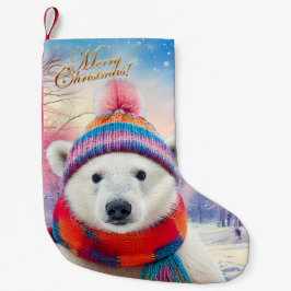 Polar Beer Kerstmuts en sjaal Kleine Kerstsok