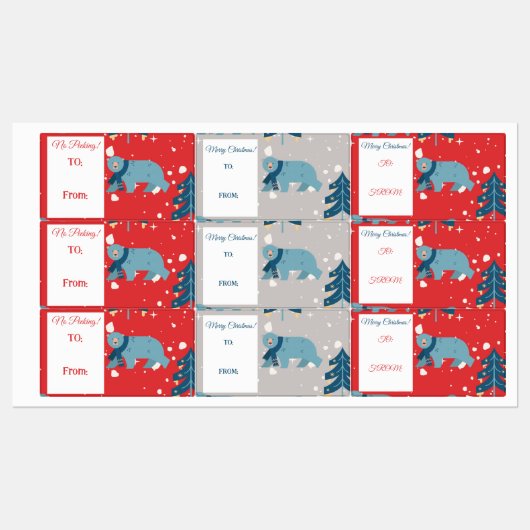 Polar Beer Kerstnaam labels (Vel)