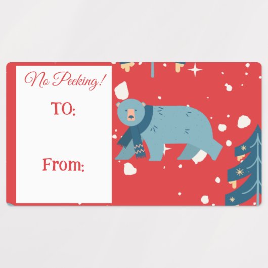 Polar Beer Kerstnaam labels (Design 1)