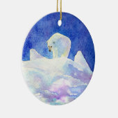 Polar Beer kerstversiering Keramisch Ornament (Rechts)