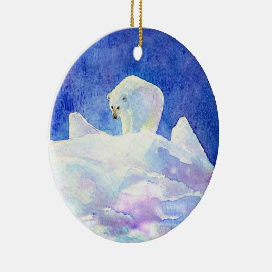 Polar Beer kerstversiering Keramisch Ornament (Rechts)