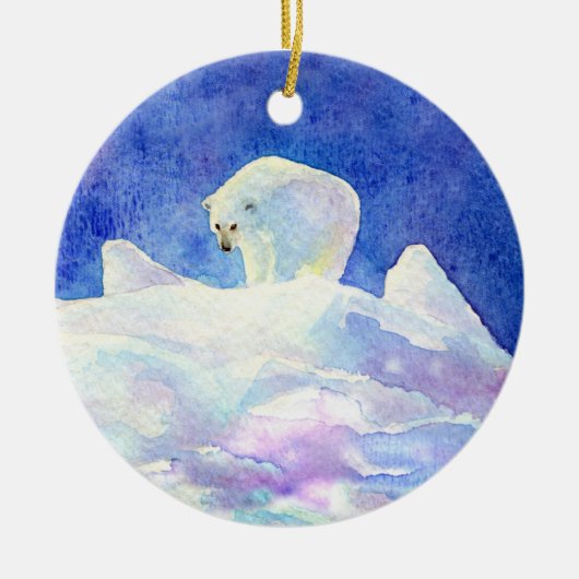 Polar Beer kerstversiering Keramisch Ornament (Voorkant)