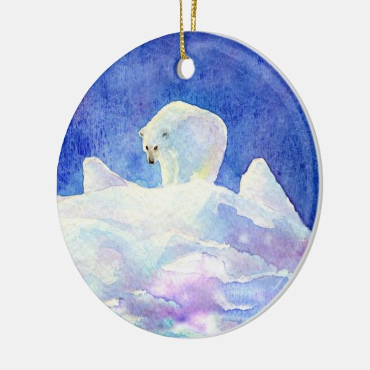 Polar Beer kerstversiering Keramisch Ornament (Links)
