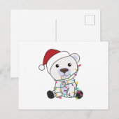 Polar Beer kerstwinter Briefkaart (Voorkant / Achterkant)
