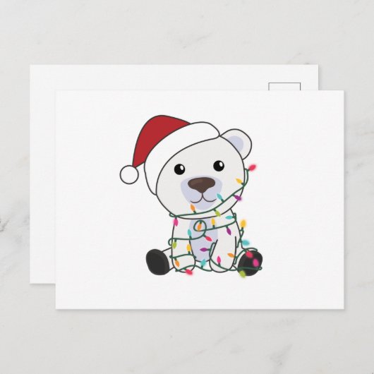 Polar Beer kerstwinter Briefkaart (Voorkant / Achterkant)