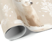 Polar Beer Kerstwinter Cadeaupapier (Rol Hoek)