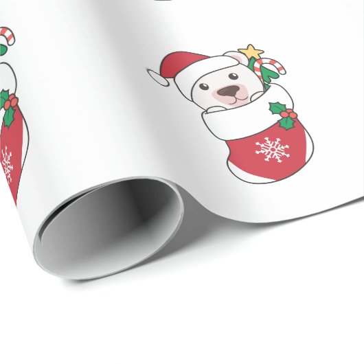 Polar Beer kerstwinter Cadeaupapier (Rol Hoek)