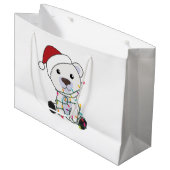 Polar Beer kerstwinter Groot Cadeauzakje (Voorkant Gekanteld)