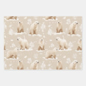 Polar Beer Kerstwinter Inpakpapier Vel (Voorkant 3)
