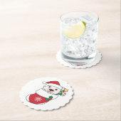 Polar Beer kerstwinter Kartonnen Onderzetters (Insitu)