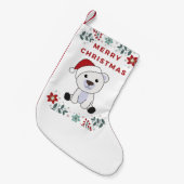 Polar Beer kerstwinter Kleine Kerstsok (Voorkant (Hangend))