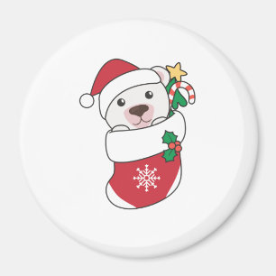 Polar Beer kerstwinter Magneet