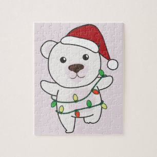 Polar Beer Kerstwinter Polar Beren Ji Legpuzzel
