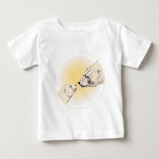 Polar Beer Kiss Baby T-Shirt Baby Wildlife T - shi (Voorkant)