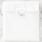 Polar Beer kleine vierkante stickers vel (Tas)