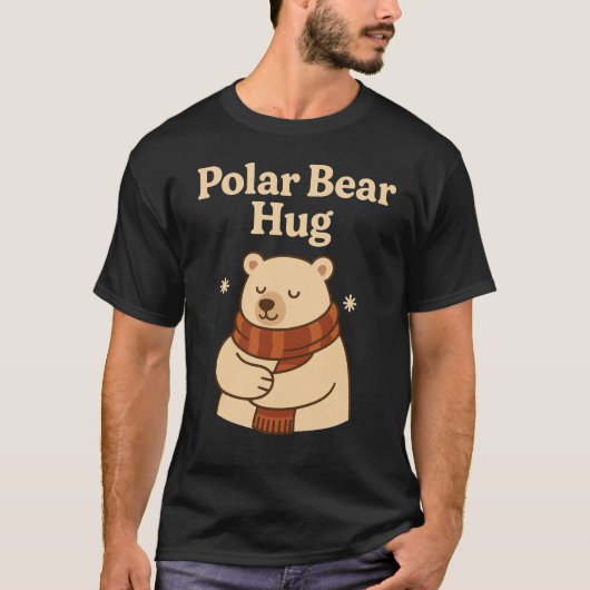 Polar Beer knuffel Schattige winterontwerp T-shirt (Voorkant)